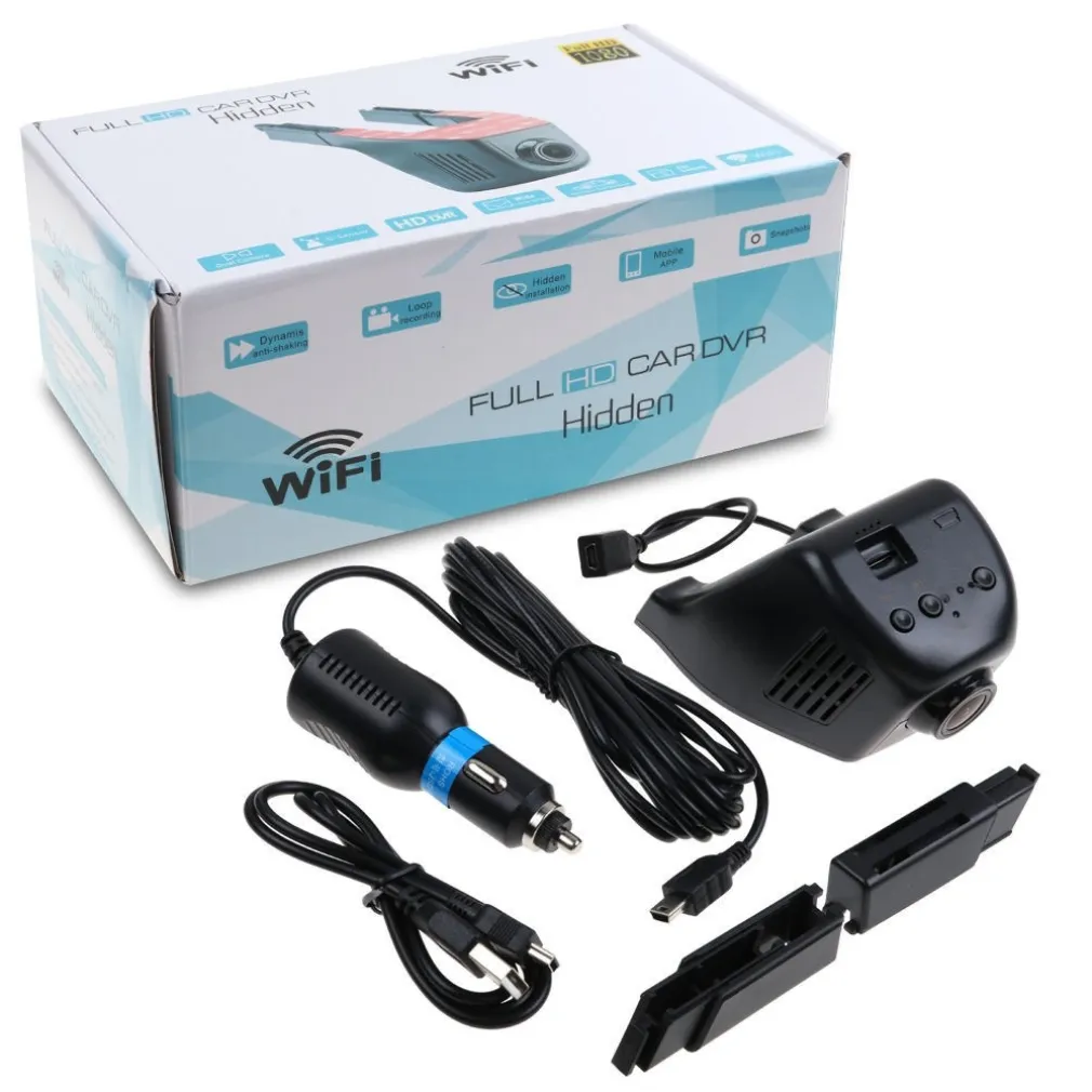 AUTO CAR DVR TELECAMERA WIFI 1080P VIDEOREGISTRATORE NOTTURNA G-SENSOR FULL-HD
