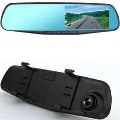 AUTO REARVIEW SPECCHIETTO DVR TELECAMERA FULL HD 1080P 4.3 "LCD CON RETRO CAM