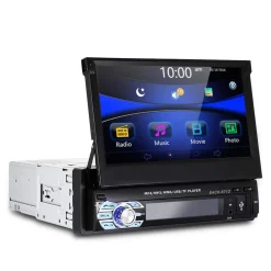 AUTORADIO 1 DIN CON SCHERMO A SCOMPARSA 7 STEREO AUTO TOUCH BLUETOOTH GPS USB SD