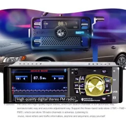 AUTORADIO AUTO MP5 PLAYER TELECAMERA BLUETOOTH RADIO AUDIO VIDEO TF USB 4032B