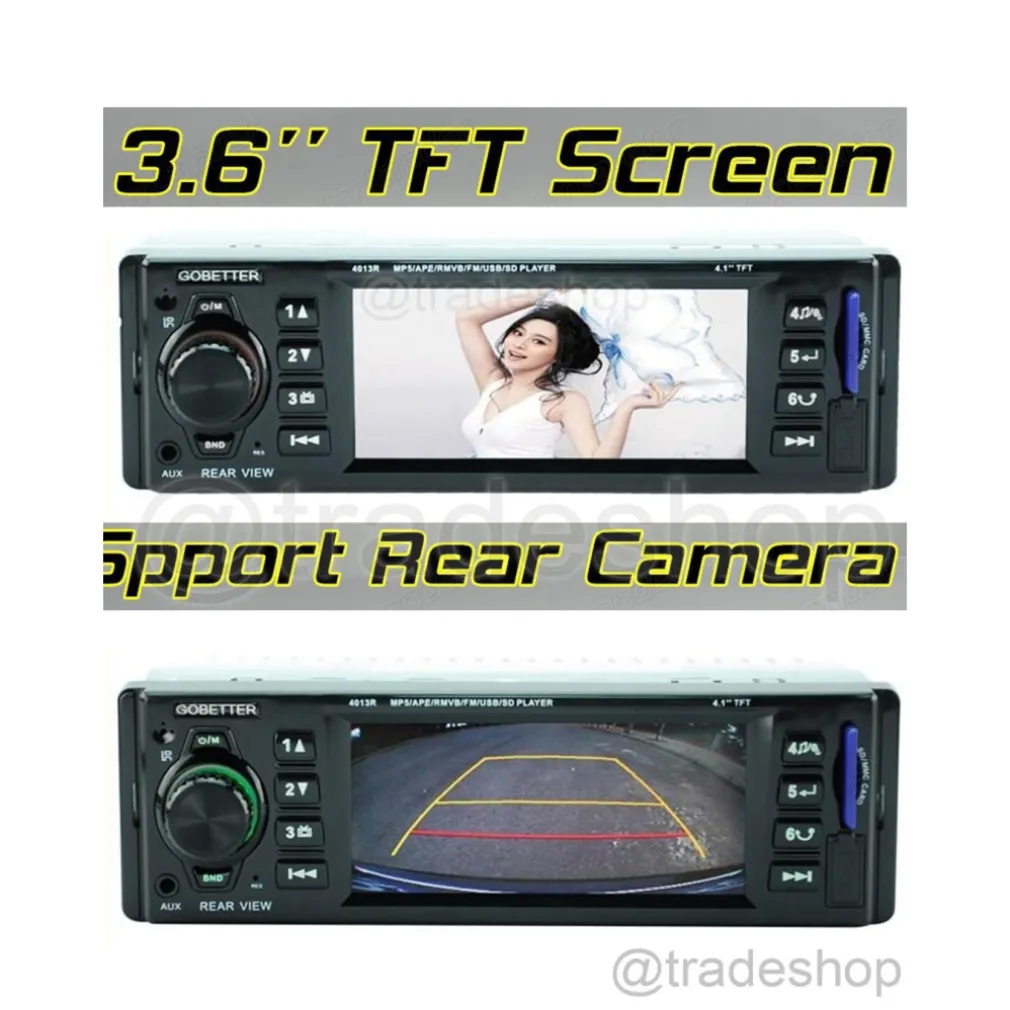 AUTORADIO DISPLAY LCD 3.6" HD USB SD AUDIO MP5-3310R PER TELECAMERA RETROMARCIA