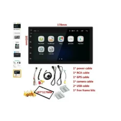 AUTORADIO DOPPIO DIN ANDROID 8.1 NAVIGATORE GPS MIRROR LINK BLUETOOTH STEREO