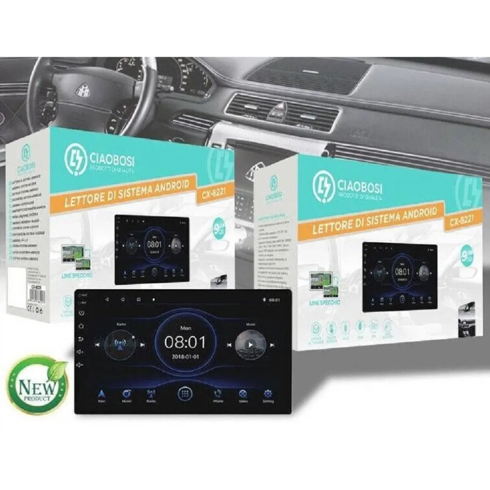 AUTORADIO SINTOLETTORE CON MONITOR 9″ HD LETTORE SISTEMA ANDROID 50WX4 CX-8221