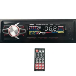 AUTORADIO STEREO BLUETOOTH FRONTALINO ESTRAIBILE FM MP3 USB SD LCD 60Wx4 EC-7008