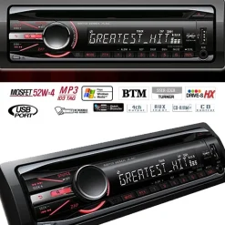 AUTORADIO STEREO FRONTALINO ESTRAIBILE FM MP3 USB SD CD DVD LCD 52WX4 ID3 TAG HX