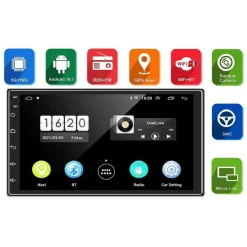 AUTORADIO UNIVERSALE 7" ANDROID 10 2GB RAM 32GB ROM CTC-7801 BLUETOOTH WIFI GPS