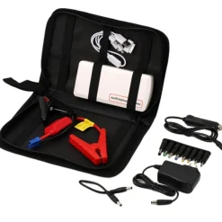 AVVIATORE EMERGENZA CON BORSA AUTO LUCE STARTER POWER BANK 9000mAh PORTATILE PINZE BATTERIA