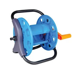 AVVOLGITUBO PORTATILE DA GIARDINO IRRIGAZIONE CARRELLO 42X30X20CM AZZURRO 6608022