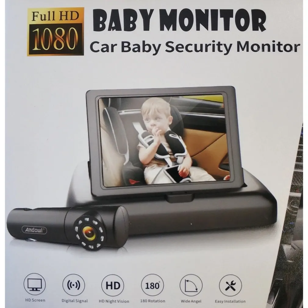 BABY MONITOR DI SICUREZZA LCD FULL HD 1080P Q-CA805 DA 4,5" PER CRUSCOTTO AUTO