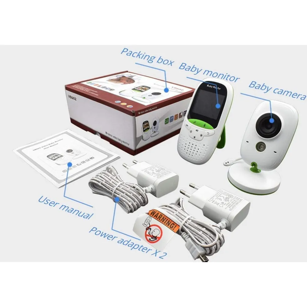 BABY MONITOR SCHERMO LCD 2″ MONITORAGGIO BAMBINO WIRELESS VIDEO A 2 VIE Q-SX904