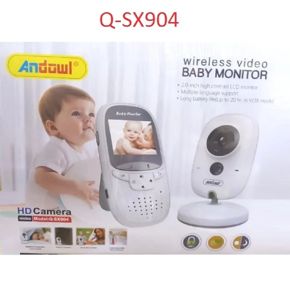 BABY MONITOR SCHERMO LCD 2″ MONITORAGGIO BAMBINO WIRELESS VIDEO A 2 VIE Q-SX904