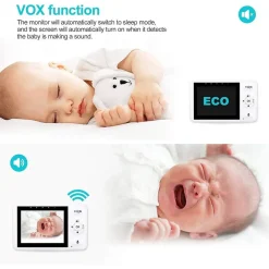 BABY MONITOR VIDEOCAMERA SCHERMO 3.5