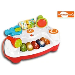 BABY PIANO CON MICROFONO INCLUSO MELODIE REGISTRATE SUONI 5 NOTE BIMBI CANTO