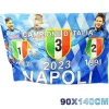 BANDIERA FORZA NAPOLI FESTA 3 SCUDETTO 1987 1990 2023 CAMPIONE D'ITALIA 90x140CM