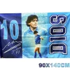 BANDIERA NAPOLI CAMPIONE D'ITALIA MARADONA N 10 SCUDETTO CALCIO DIOS 90x140CM