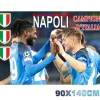 BANDIERA NAPOLI FESTA 3 SCUDETTO CAMPIONI D'ITALIA ANGUISSA ZIELINSKI 90x140CM