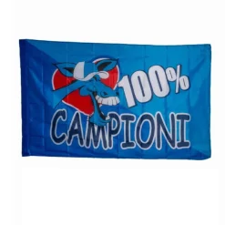 BANDIERA NAPOLI 175X285 100% CAMPIONI NAPOLETANO ITALIA SCUDETTO CALCIO SQUADRA