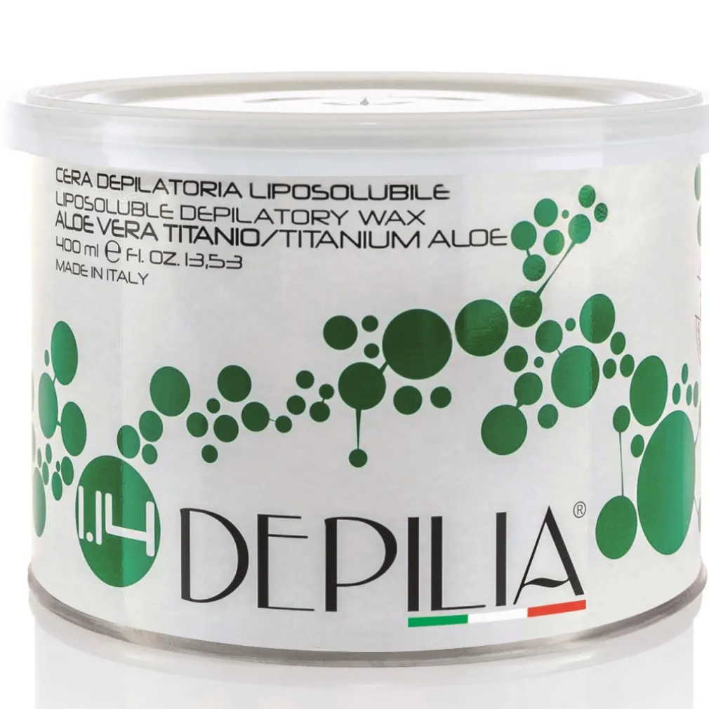 BARATTOLO CERA DEPILATORIA LIPOSOLUBILE ALOE TITANIO 1.14 400 ML DEPILAZIONE