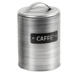 BARATTOLO ZUCCHERO CAFFÈ CONTENITORE CUCINA LATTA SATINATO MODERNO 11X16CM 759819