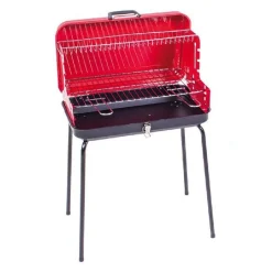 BARBECUE A CARBONE RETTANGOLARE RICHIUDIBILE GRIGLIA IN ACCIAIO PORTATILE 2600055