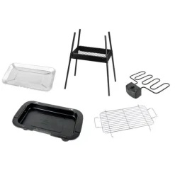 BARBECUE ELETTRICO BBQ SUPPORTO GRIGLIA ELETTRICA BISTECCHIERA DA TAVOLO 2000W