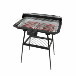 BARBECUE ELETTRICO CON STAND GRIGLIA DA TAVOLO 2IN1 2200W TERMOSTATO REGOLABILE GRIGLIATA