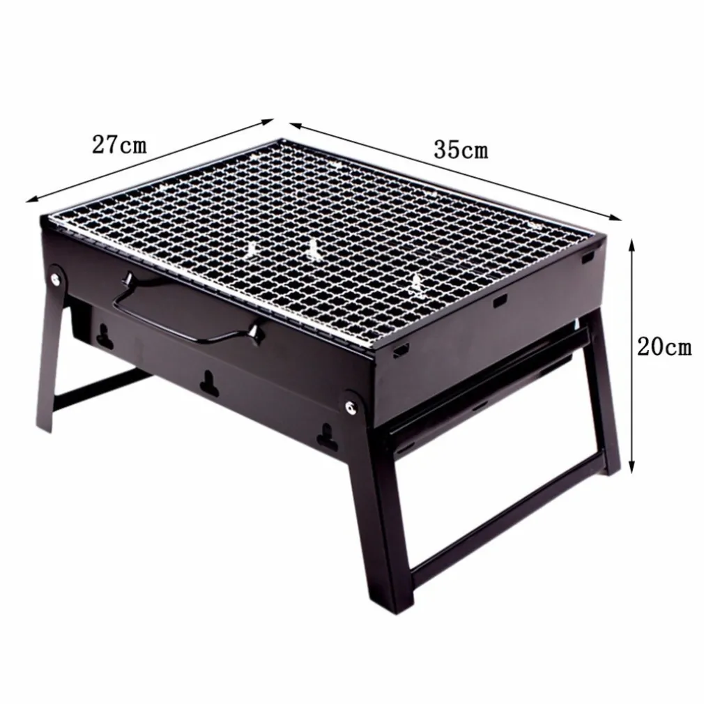 BARBECUE PORTATILE A CARBONELLA PER GRIGLIATE CARNE PESCE VERDURE 20X35X27 CM