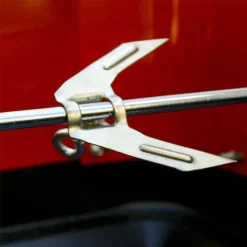 BARBECUE TROLLEY A CARBONELLA IN METALLO E LEGNO BBQ BRACIERE PORTATILE RIPIANI