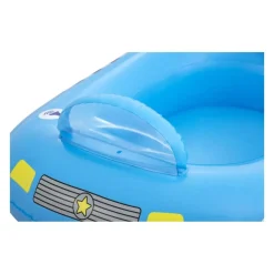 BARCHETTA AUTO DELLA POLIZIA AZZURRO CON ALTOPARLANTE INCORPORATO 97X74CM 34153