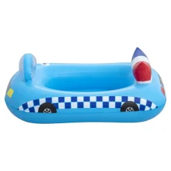 BARCHETTA AUTO DELLA POLIZIA AZZURRO CON ALTOPARLANTE INCORPORATO 97X74CM 34153