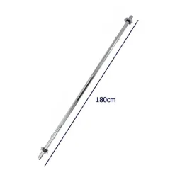BARRA BILANCIERE LUNGHEZZA 180 CM ANTISCIVOLO ACCIAIO CROMATO PALESTRA FITNESS