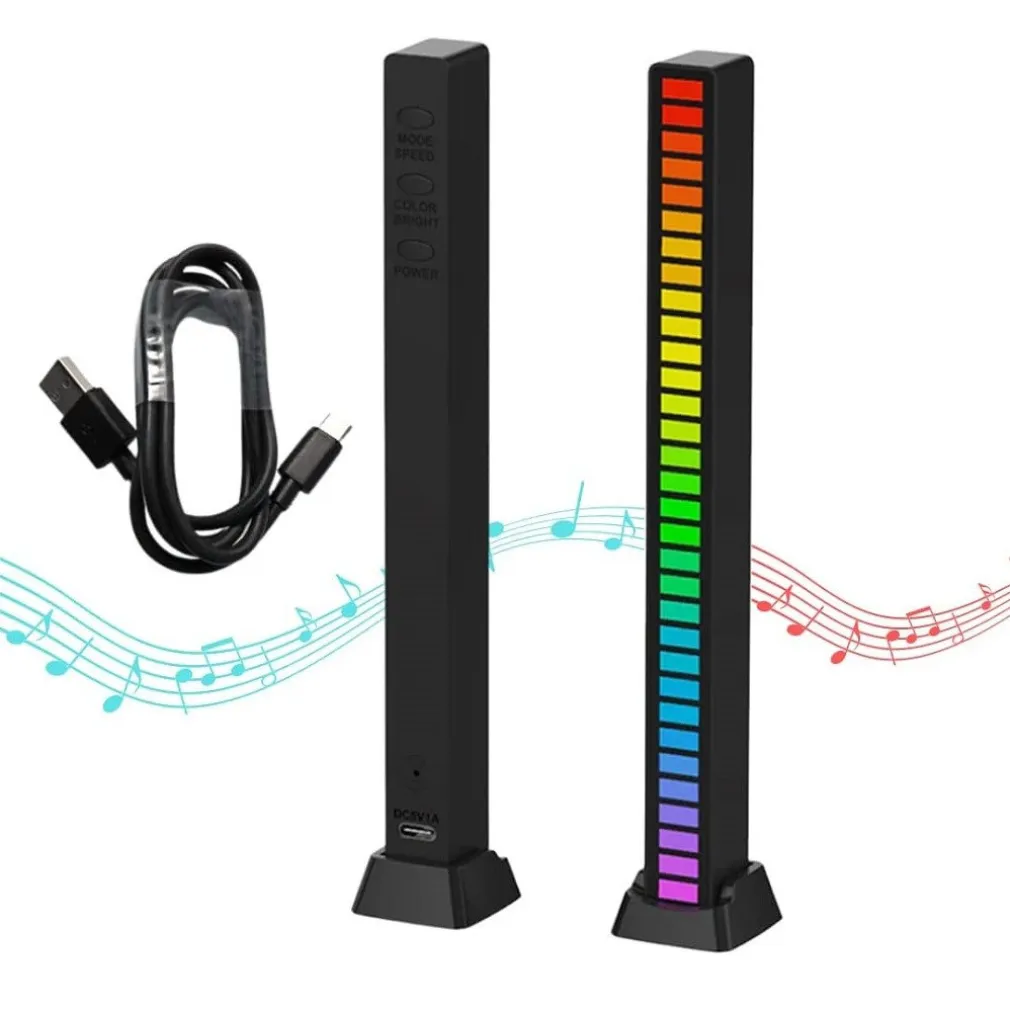 BARRA LUMINOSA LUCI LED RGB 32 STRISCE LED CON 18 COLORE SALA GIOCHI PC TV AUTO