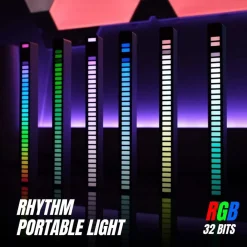 BARRA LUMINOSA LUCI LED RGB 32 STRISCE LED CON 18 COLORE SALA GIOCHI PC TV AUTO