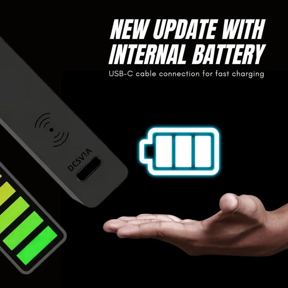 BARRA LUMINOSA LUCI LED RGB 32 STRISCE LED CON 18 COLORE SALA GIOCHI PC TV AUTO