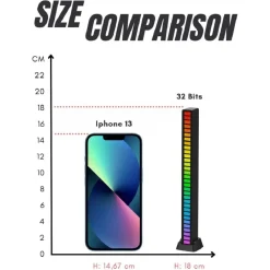 BARRA LUMINOSA LUCI LED RGB 32 STRISCE LED CON 18 COLORE SALA GIOCHI PC TV AUTO