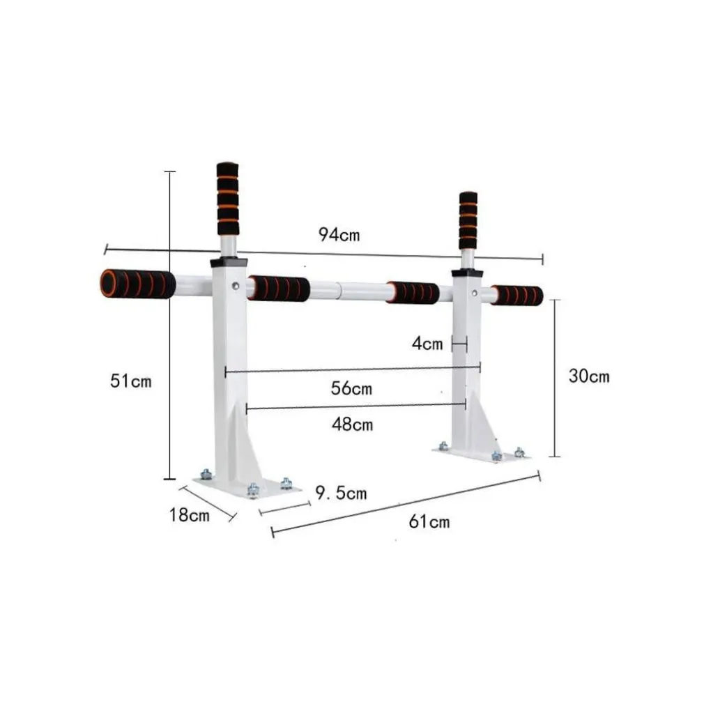 BARRA ORIZZONTALE DA PARETE ATTREZZATURA SPORTIVA PER TRAZIONI GRIP PULL UP CHIN