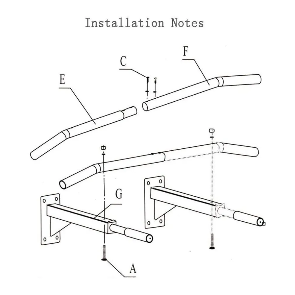 BARRA ORIZZONTALE DA PARETE ATTREZZATURA SPORTIVA PER TRAZIONI GRIP PULL UP CHIN