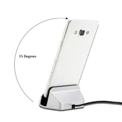 BASE DOCK CARICABATTERIE X ATTACCO TYPE-C TYPE C SUPPORTO TAVOLO RICARICA E SYNC