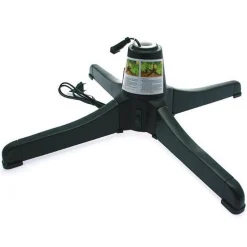 BASE GIREVOLE PER ALBERO DI NATALE CON ATTACCO PER LUCI ROTANTE 360°