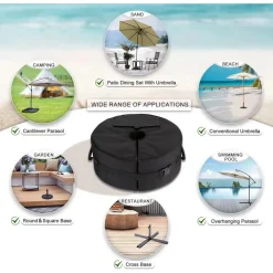 BASE PER OMBRELLONE PESO REGOLABILE CON APERTURA LATERALE DA ESTERNO GIARDINO PATIO 020675