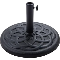 BASE PER OMBRELLONE SUPPORTO ROTONDO PER PATIO ESTERNO RESISTENTE Ø46XH33CM NERO 016595
