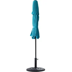 BASE PER OMBRELLONE SUPPORTO ROTONDO PER PATIO ESTERNO RESISTENTE Ø46XH33CM NERO 016595