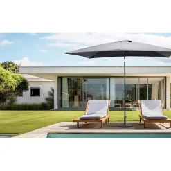 BASE PER OMBRELLONE SUPPORTO ROTONDO PER PATIO ESTERNO RESISTENTE Ø46XH33CM NERO 016595