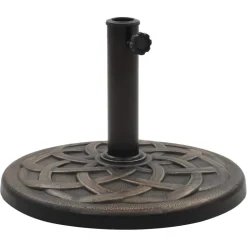 BASE PER OMBRELLONE SUPPORTO ROTONDO PER PATIO ESTERNO RESISTENTE Ø46XH33CM NERO 016595