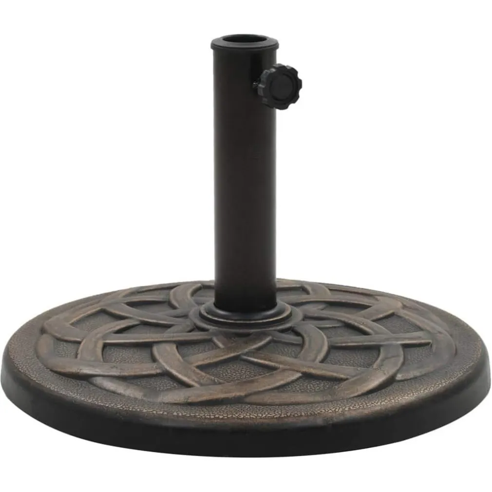 BASE PER OMBRELLONE SUPPORTO ROTONDO PER PATIO ESTERNO RESISTENTE Ø46XH33CM NERO 016595