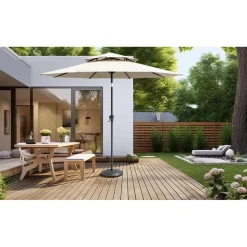 BASE PER OMBRELLONE SUPPORTO ROTONDO PER PATIO ESTERNO RESISTENTE Ø46XH33CM NERO 016595