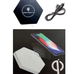 BASE RICARICA WIRELESS ESAGONALE QI UNIVERSALE CARICABATTERIE PIATTAFORMA RICARICA