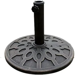 BASE ROTONDA PER OMBRELLONE DA ESTERNO GIARDINO PALO CENTRALE Ø43XH32CM NERO 016594