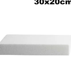 BASE STAMPO POLISTIROLO TORTA RETTANGOLARE 30x20CM LATI ALTEZZA 5CM CAKE DESIGN