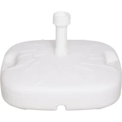 BASE SUPPORTO PER OMBRELLONE GIARDINO ESTERNO QUADRATA BIANCA RESISTENTE MANIGLIA 030909